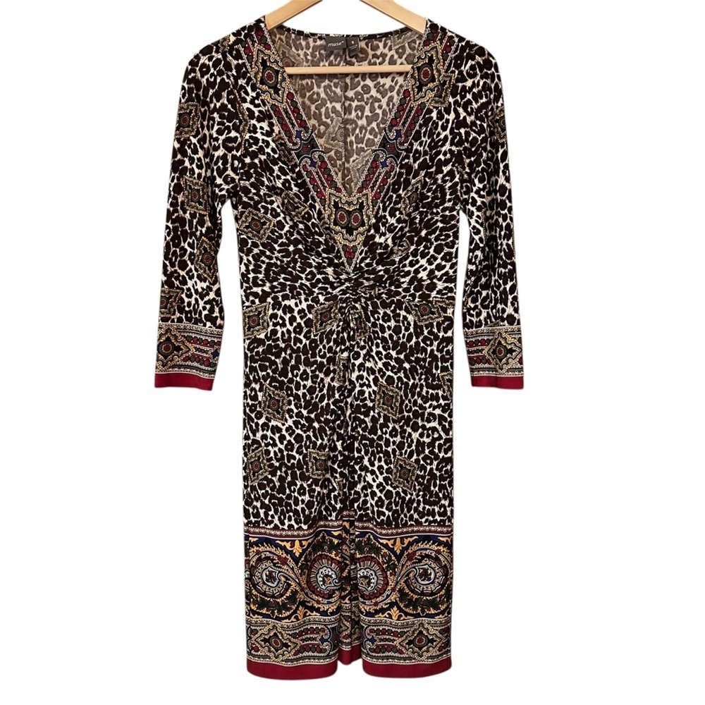 EUC Muse Gray Leopard Print Dress